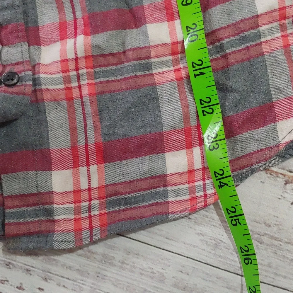 VINTAGE LABEL J. CREW PLAID FLANNEL BUTTON DOWN